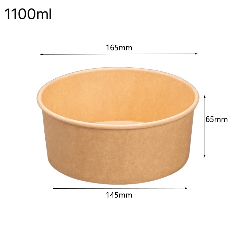 1100ml compostable salad bowls