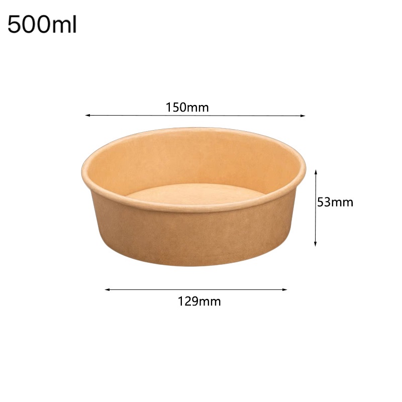 500ml small takeout salad bowls