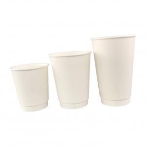 Custom Print Disposable Double Wall White Paper Cups for Hot Drink