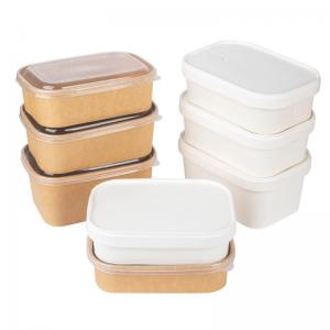 Wholesale Rectangular Take Out Container Paper Luch Salad Bowl Containers Boxes of Many Sizes