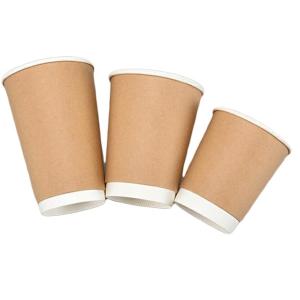 China Hot Double Wall Kraft Paper Coffee Cups Wholesale