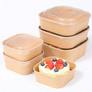 Recycled Microwave Safe Takeout Containers Square Paper Food Salad Bowls To Go